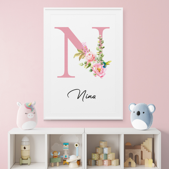 Personalized Monogram Poster - Letter N