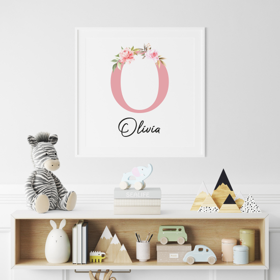 Personalized Monogram Poster - Letter O