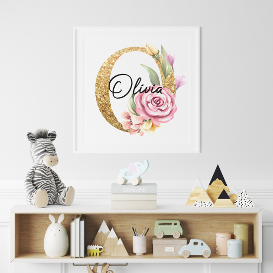 Personalized Monogram Poster - Letter O