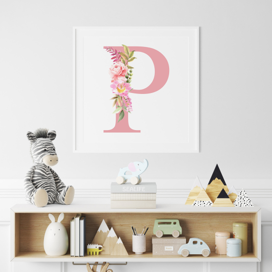 Personalized Monogram Poster - Letter P