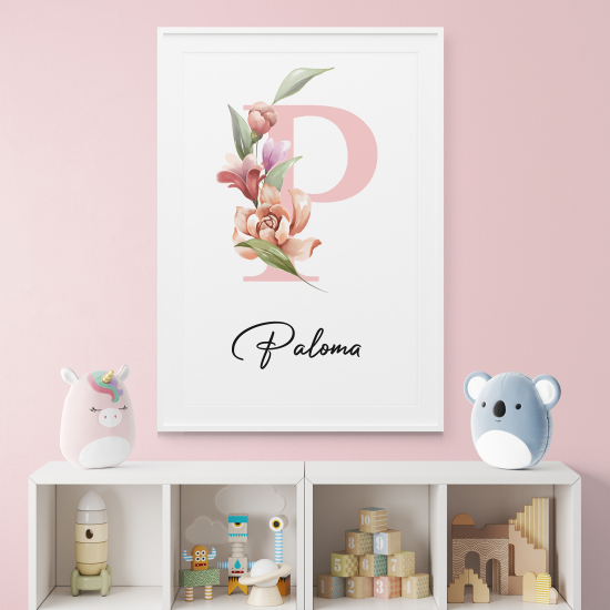 Personalized Monogram Poster - Letter P