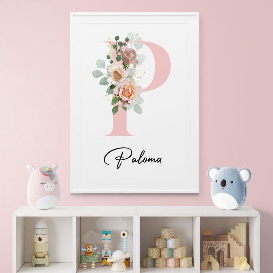 Personalized Monogram Poster - Letter P