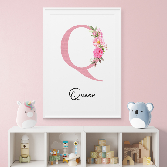 Personalized Monogram Poster - Letter Q