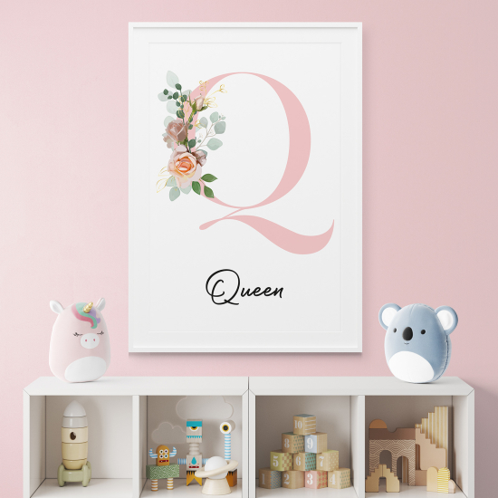 Personalized Monogram Poster - Letter Q