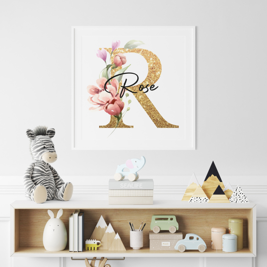 Personalized Monogram Poster - Letter R