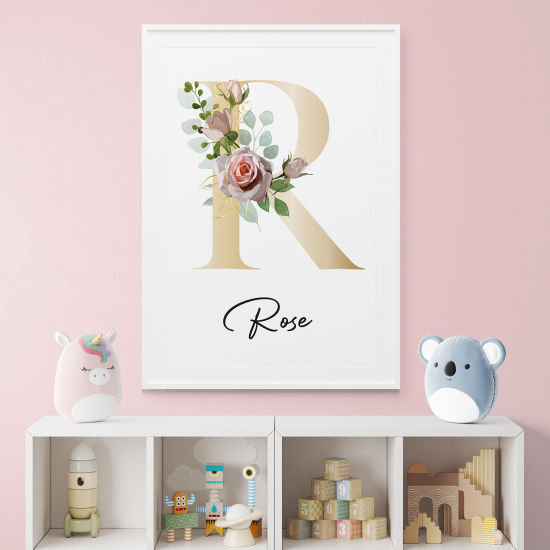 Personalized Monogram Poster - Letter R