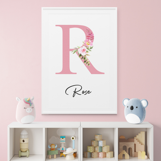 Personalized Monogram Poster - Letter R