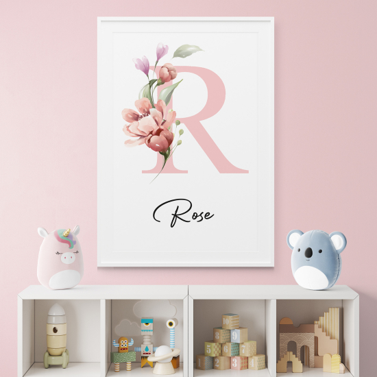 Personalized Monogram Poster - Letter R