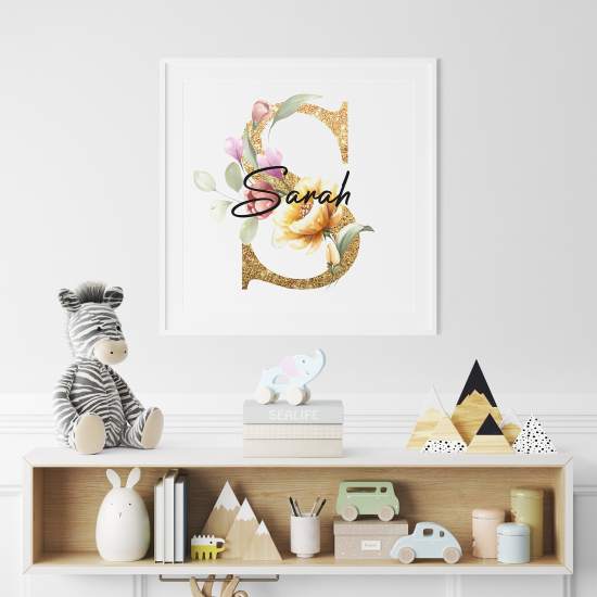 Personalized Monogram Poster - Letter S