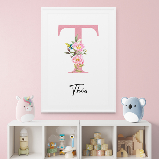 Personalized Monogram Poster - Letter T