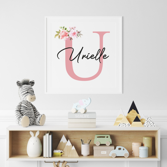 Personalized Monogram Poster - Letter U