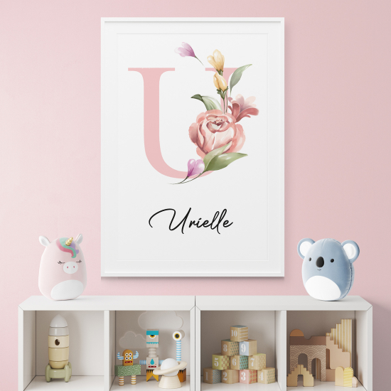 Personalized Monogram Poster - Letter U