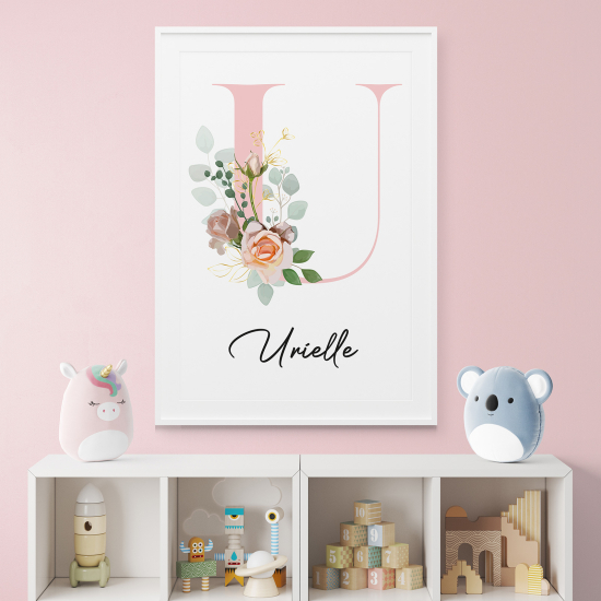 Personalized Monogram Poster - Letter U