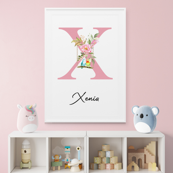 Personalized Monogram Poster - Letter X