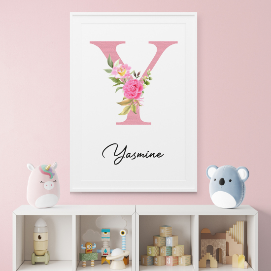 Personalized Monogram Poster - Letter Y