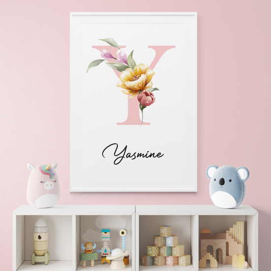 Personalized Monogram Poster - Letter Y