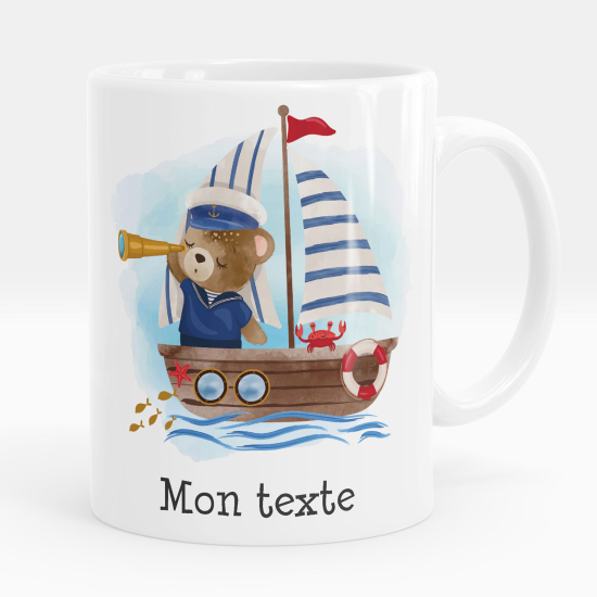 Personalized Mug - Bear boat