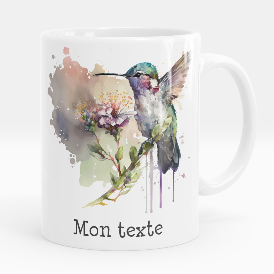 Personalized Mug - Bird flowers