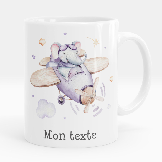 Personalized Mug - Elephant plane