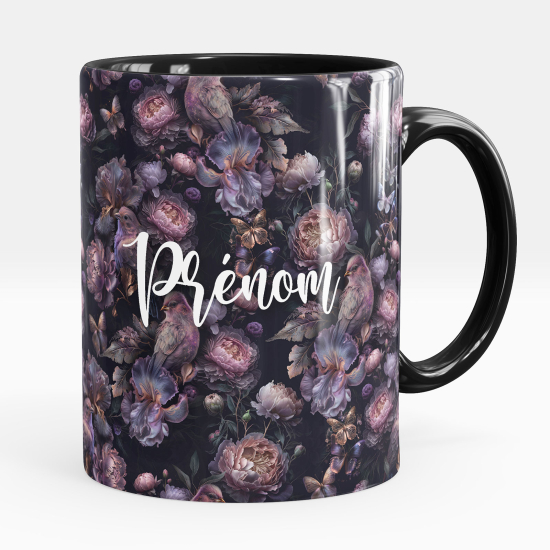 Personalized Mug - Flower birds