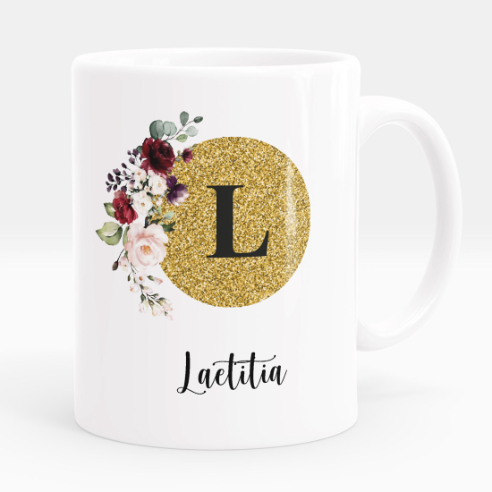 Personalized Mug - Flower letter