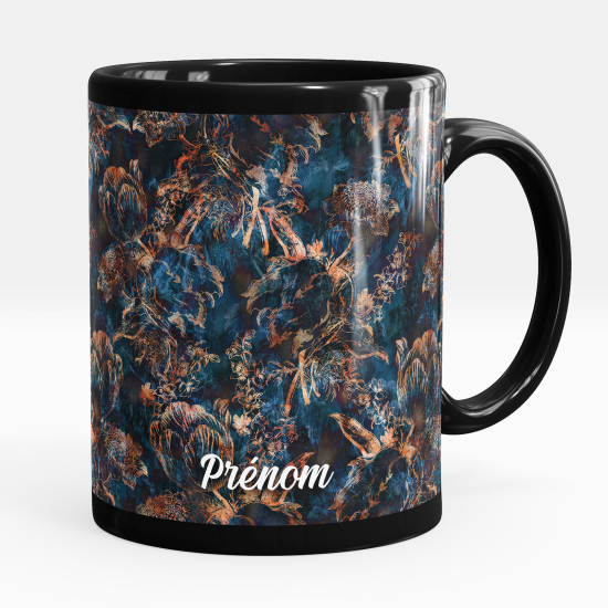 Personalized Mug - Full Black - Abstract effect