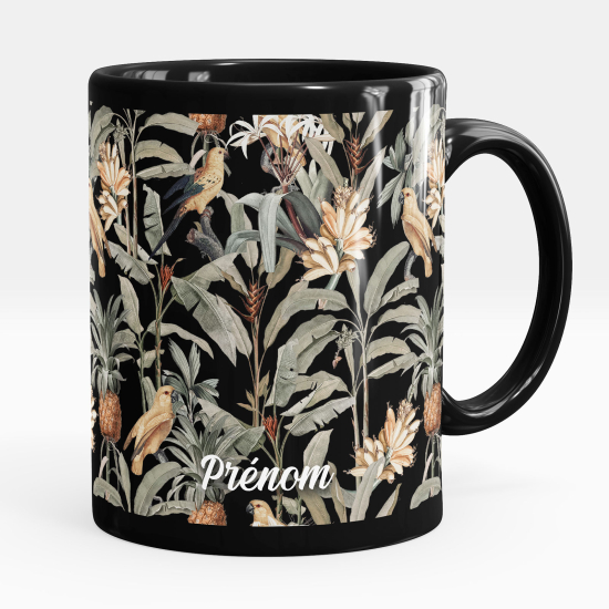 Personalized Mug - Full Black - Birds