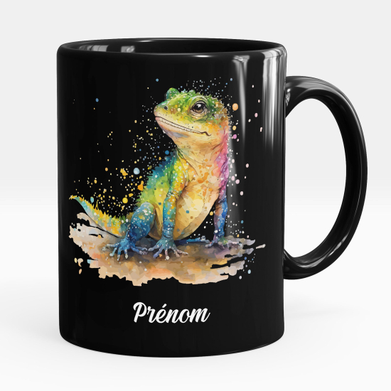 Personalized Mug - Full Black - Frog