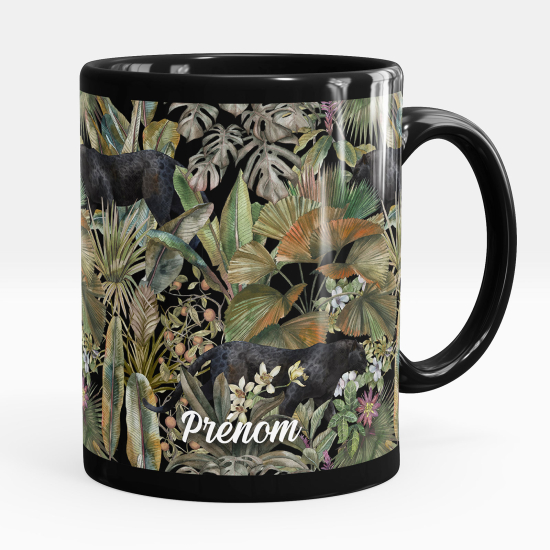 Personalized Mug - Full Black - Jungle