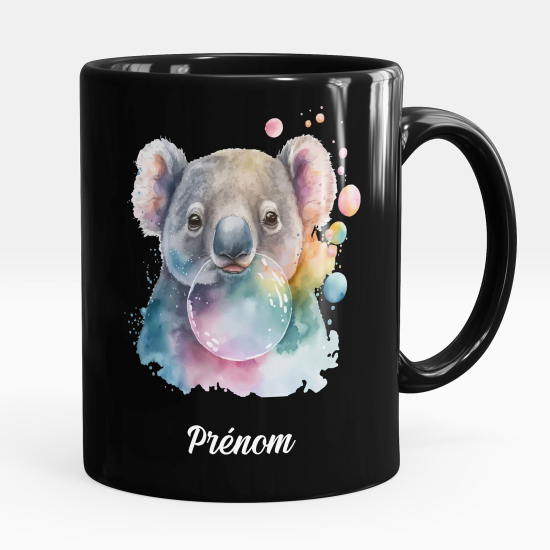 Personalized Mug - Full Black - Koala