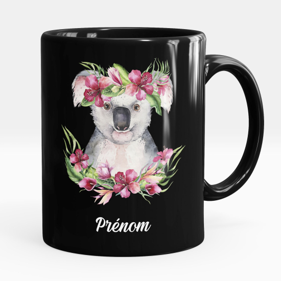 Personalized Mug - Full Black - Koala