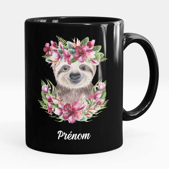 Personalized Mug - Full Black - Lazy