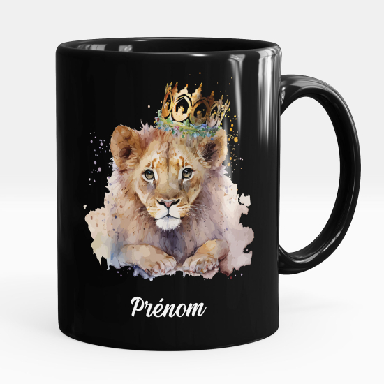 Personalized Mug - Full Black - Lion King