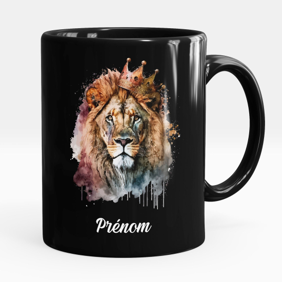 Personalized Mug - Full Black - Lion King