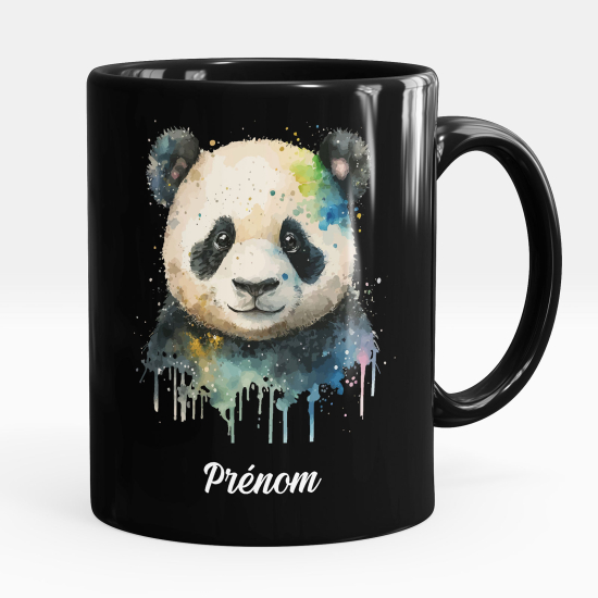 Personalized Mug - Full Black - Panda