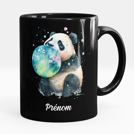 Personalized Mug - Full Black - Panda