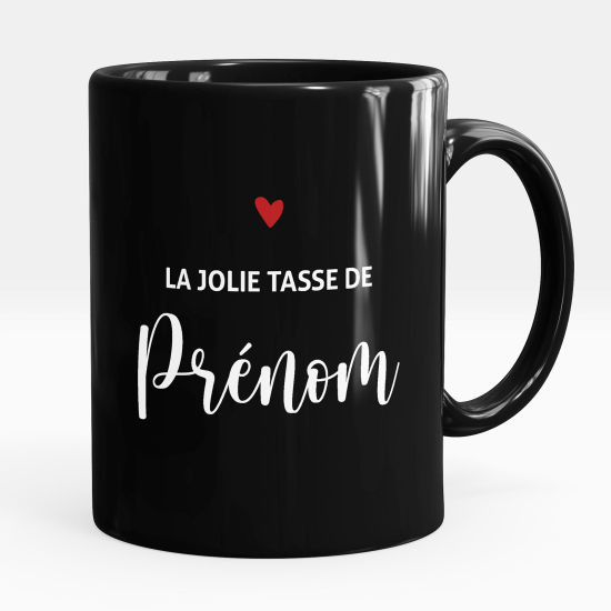 Personalized Mug - Full Black - The pretty name cup