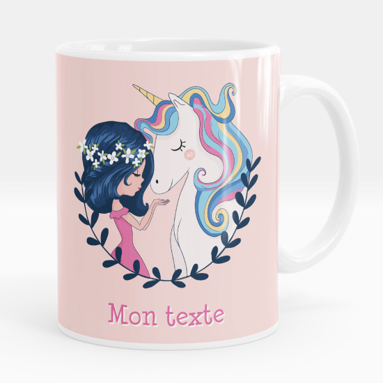 Personalized Mug - Girl and unicorn