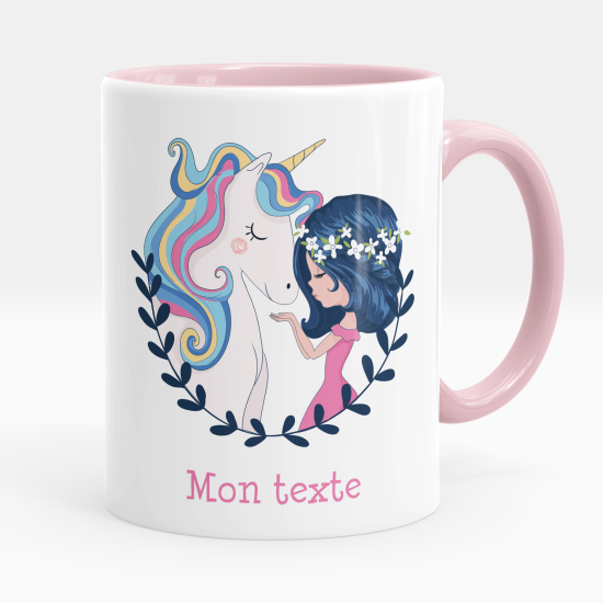 Personalized Mug - Girl and unicorn