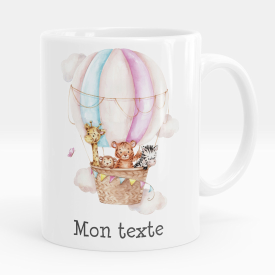 Personalized Mug - Hot air balloon animals