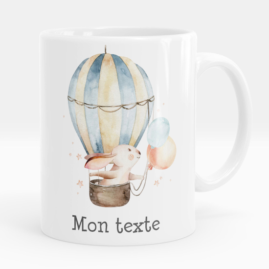 Personalized Mug - Hot Air Balloon Rabbit