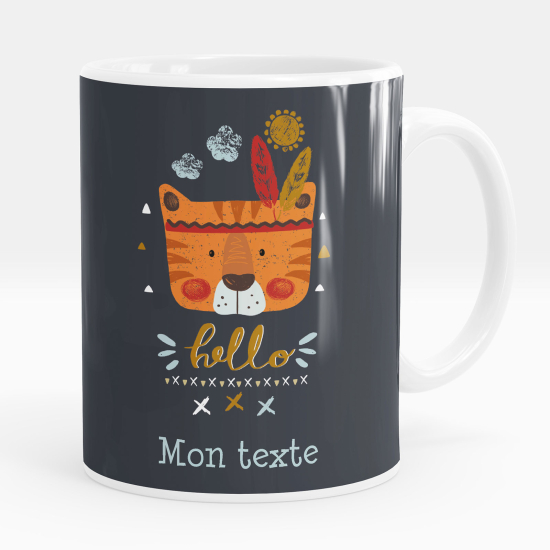 Personalized Mug - Indian tiger hello