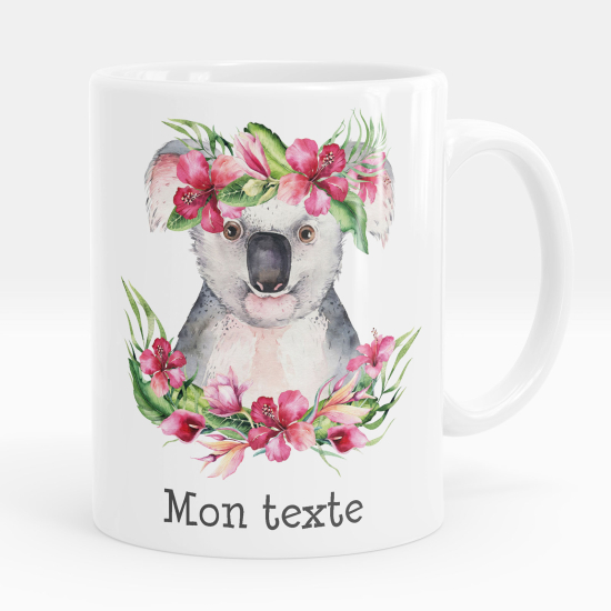 Personalized Mug - Koala flowers