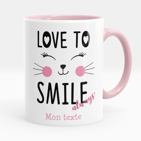 Personalized Mug - Love to smile always