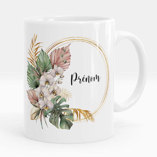 Personalized Mug - Palm flowers