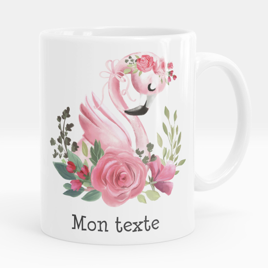 Personalized Mug - Pink flamingo