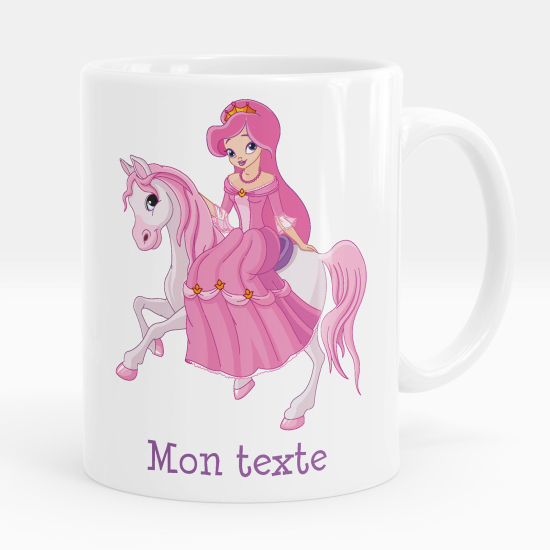 Personalized Mug - Princess and unicorn