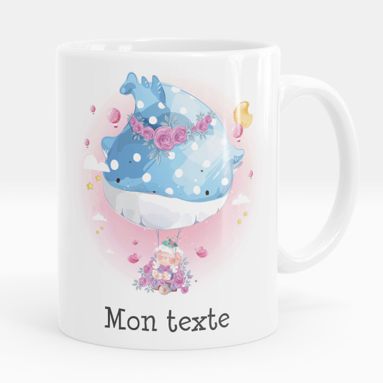 Personalized Mug - Whale flowers