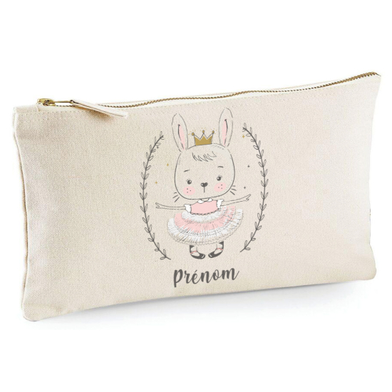 Personalized Pencil / Pouch - Dancing rabbit