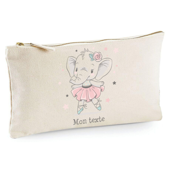 Personalized Pencil / Pouch - Elephant